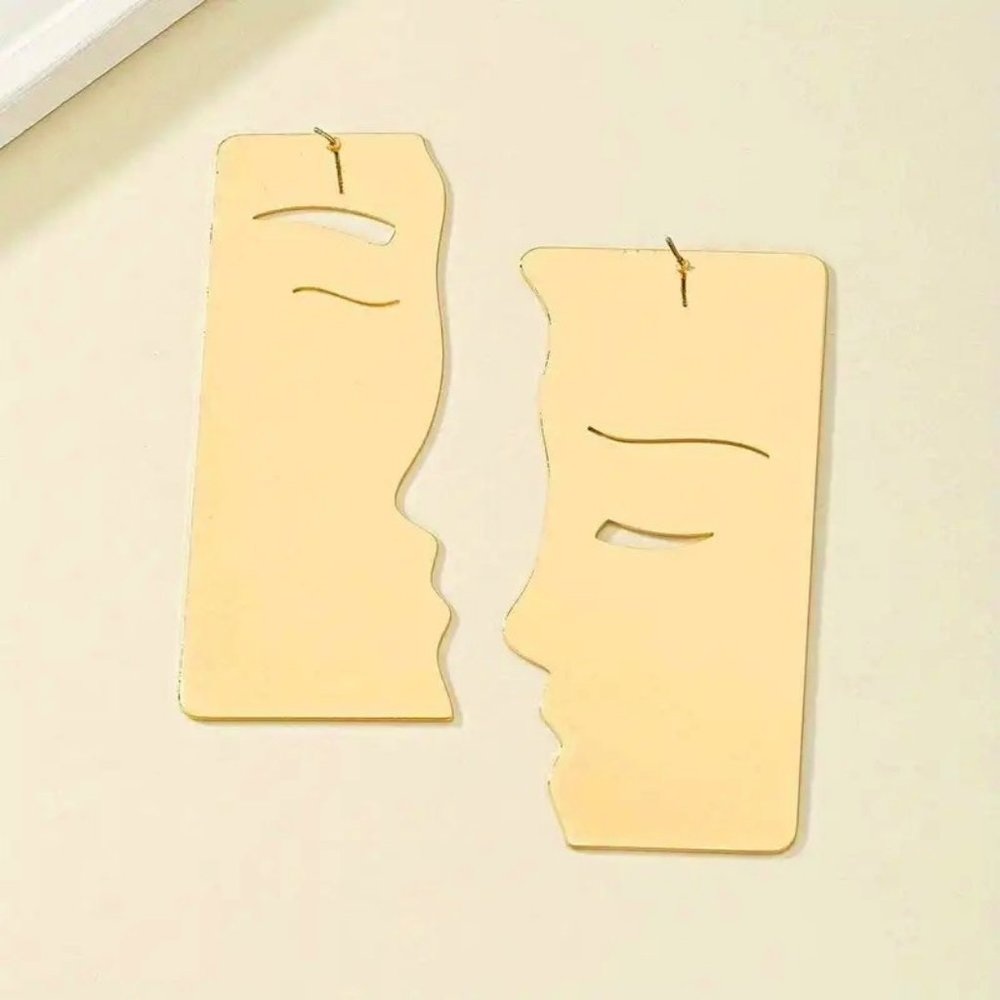GOLD FACE EARRINGS